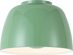 Lampa sufitowa retro zielona z białym wnętrzem, ze ściemnialnym 3-stopniowo LED - Vera