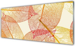 Panel Szklany do Kuchni Abstrakcyjne Liście Paproci