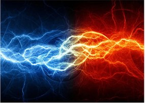 Obraz napięcia elektrycznego (70x50 cm)