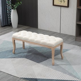 HOMCOM Ławka tapicerowana, 110 cm x 38 cm x 49 cm