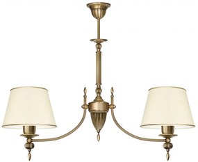 Mosiężny żyrandol z abażurami A-S2