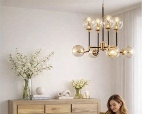 Lampa sufitowa ze szklanymi kloszami