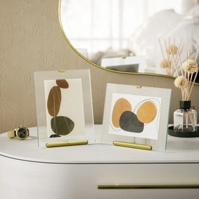 Szklana ramka stojąca w kolorze złota 19x23 cm Flute – Umbra