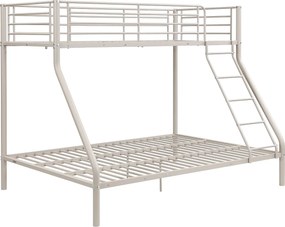 Łóżka piętrowe - 90 i 140 x 190 cm - Stal – Beżowe - ELEVATIO III