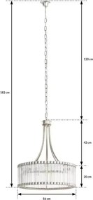 Duży kryształowy żyrandol glamour 56 cm