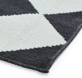 Czarno-biały dywan odpowiedni do prania 120x170 cm Lyna Charcoal&amp;White – Think Rugs