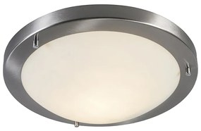 Inteligentna lampa sufitowa stalowa 31 cm w tym WiFi A60 IP44 - Yuma