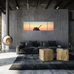 Obraz - Rozbity statek (170x50 cm)