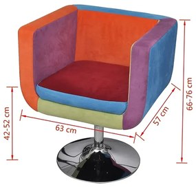 Tapicerowany klubowy fotel patchworkowy H4-P21