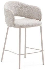 Hoker w kolorze kości słoniowej (wysokość siedziska 65 cm) Maina – Kave Home