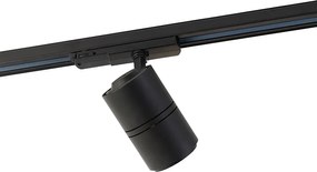 Nowoczesny ściemniany 3-fazowy reflektor szynowy czarny z LED 3000K - Ruler 38