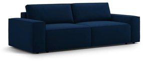 Ciemnoniebieska rozkładana sofa z materiału bouclé 247 cm Jodie – Micadoni Home