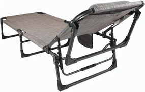 Składany leżak, szary, wymiary: 189,5 x 58,5 x 33,5 cm