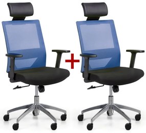 Krzesło biurowe WOLF II 1+1 GRATIS, niebieski