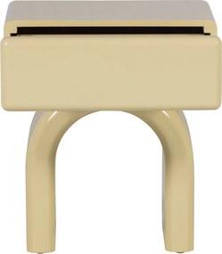 Jasnożółta szafka nocna z połyskiem Zorel – WOOOD