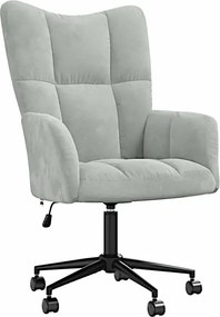 Fotel do biurka glamour jasnoszary N5-M75