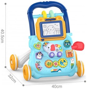 Woopie baby interaktywny chodzik pchacz muzyczny + znikopis
