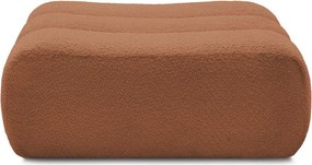 Pomarańczowy podnóżek z materiału bouclé Azra – Bobochic Paris