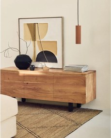 Szafka pod TV z litego drewna akacjowego w naturalnym kolorze 150x58x40 cm Uxue – Kave Home