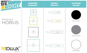 Plafon HORUS 25 czarny SOLLUX  LIGHTING