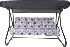 Huśtawka ogrodowa rozkładana do leżanki, 3-osob, 220×157cm