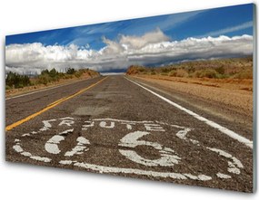 Panel Szklany Pustynna Trasa w Słońcu