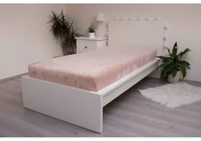 Brązowe prześcieradło z mikropluszu z gumką 90x200 cm – Jerry Fabrics