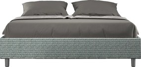 Łóżko bez stelaża tapicerowane 160x190 tkaniny Aragona 7 Błękitny Azelia