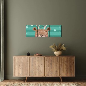 Obraz - Jelonek (z zegarem) (90x30 cm)