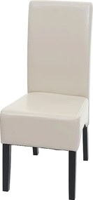 Krzesło do jadalni Crotone,  kremowy, ciemne nogi