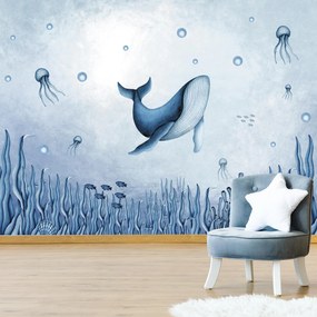Fototapeta - Podwodny, niebieski świat (196x136 cm)