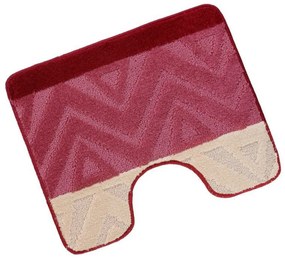 Bellatex Dywanik łazienkowy Bany z wycięciemChevron burgundy, 60 x 50 cm