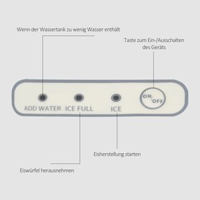 Maszyna do Lodu HOMCOM 12kg/24h 2L Maszyna do kostek lodu z Wyświetlaczem LED, 2 L Pojemność Zbiornika, 90 W, Czarna