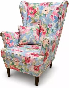 Wygodny fotel uszak Flower 2 w stylu skandynawskim