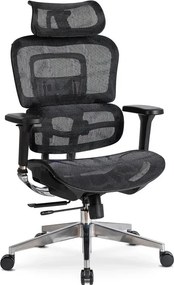 Fotel Biurowy Ergonomiczny Obrotowy NINO Czarny Nowoczesny