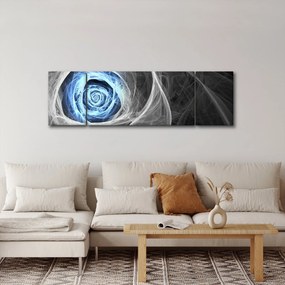 Obraz - Abstrakcyjny niebieski róż (170x50 cm)