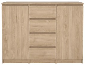 Komoda w dekorze dębu w naturalnym kolorze 121x91x50 cm Naia – Tvilum