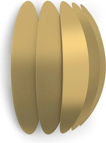 Lampa ?cienna PETAL w stylu nowoczesnym - Wysoko?? 25 cm - LED SMD 20W - 2059lm - 3K - IP20 - stal i matowe z?oto