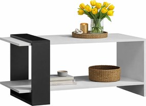 Prostokątny Stolik Biały Czarny Kawowy Dąb + Z5-R93