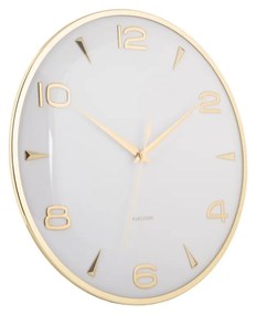 Karlsson 6017WH designerski zegar ścienny biały,średnica  40 cm