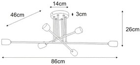 Biała lampa sufitowa loft patyki - 10X S141 G7-F89