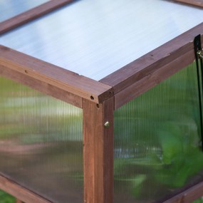 Outsunny podwyższona grządka z drewna skrzynia inspektowa