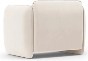 Kremowy aksamitny fotel Georgia – Micadoni