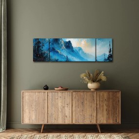 Obraz - Malowanie gór (170x50 cm)