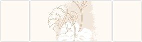 Obraz - Line art monstera N⁰1 (170x50 cm)