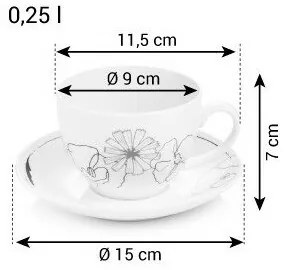 Tescoma Zestaw 2 filiżanek ze spodkiem myCOFFEE Blossoms