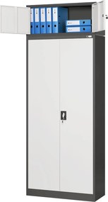 Nadstawka do szaf biurowych Jan Nowak 90x40x38 cm Ewa antracyt/biały