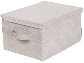 Beżowy tekstylny pojemnik z pokrywką 35x19x26 cm Soft Storage – Bigso Box of Sweden
