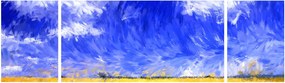Obraz - Obraz olejny, Złote pole (170x50 cm)
