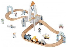 Tooky toy drewniana kolejka kosmiczna zestaw tory